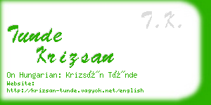 tunde krizsan business card